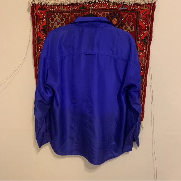 Blue Silk top - Picture 2 of 8